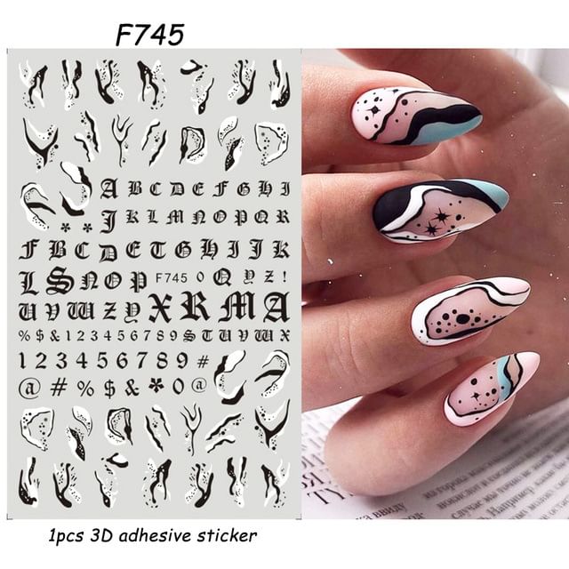 Bug Lettering Nail Art Stickers (Various Designs) SpreePicky