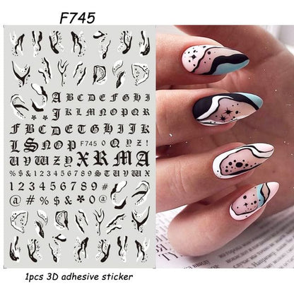 Bug Lettering Nail Art Stickers (Various Designs) SpreePicky