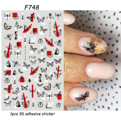 Bug Lettering Nail Art Stickers (Various Designs) SpreePicky