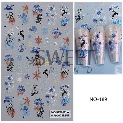 Winter Nail Art Stickers (Various Designs) SpreePicky