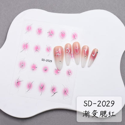 Metallic Gradient Nail Art Stickers (Various Designs) SpreePicky