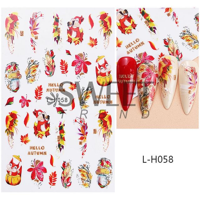 Autumn Nail Art Stickers (Various Designs) SpreePicky