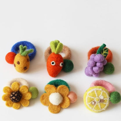 Fruit / Vegetable / Floral Felt Hair Tie SpreePicky