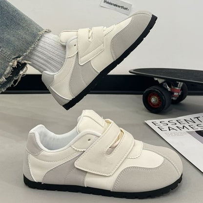 Two Tone Adhesive Flat Sneakers SpreePicky