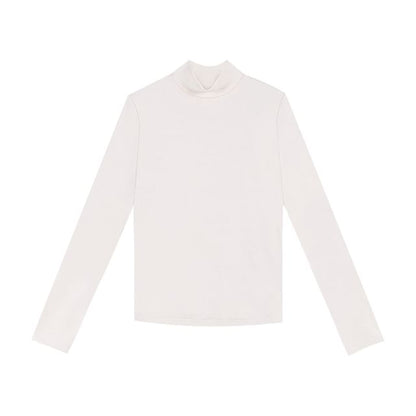 Long Sleeve Turtleneck Plain Top SpreePicky