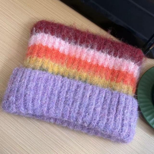 Cat Ear Color Block Beanie SpreePicky