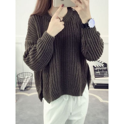 Side-Detail Oversized Sweater SpreePicky