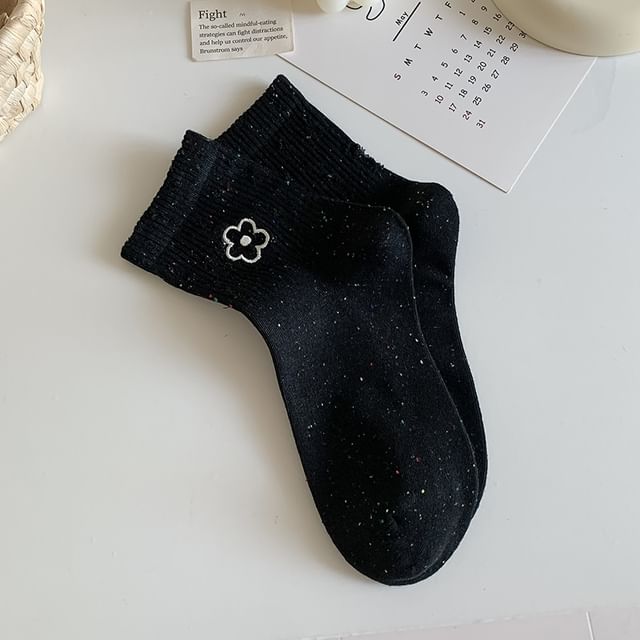 Floral Embroidered Distressed Socks SpreePicky