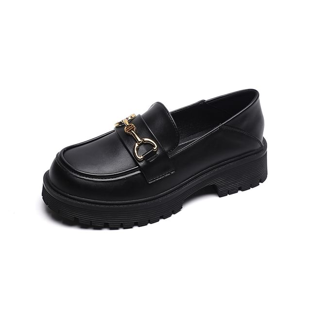 Platform Plain Horsebit Loafers SpreePicky