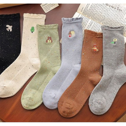 Cartoon Embroidered Socks / Set SpreePicky