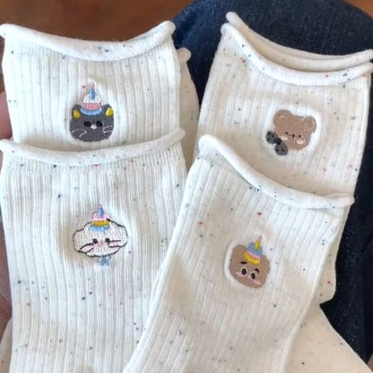 Cartoon Embroidered Socks / Set SpreePicky