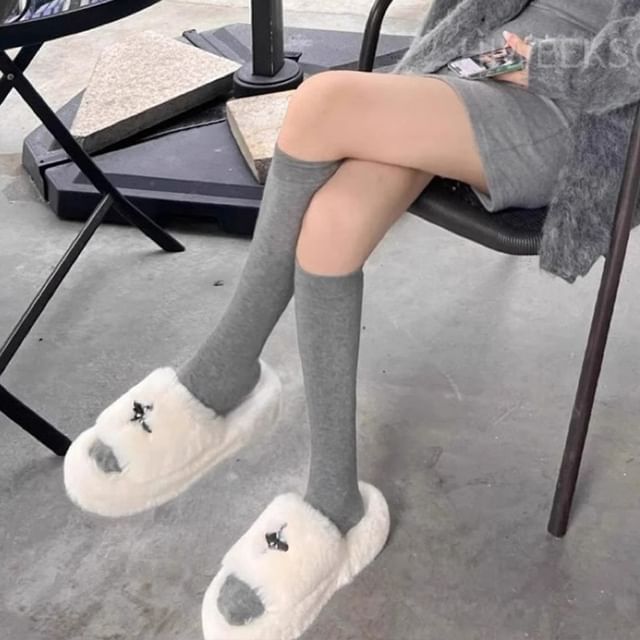 Plain Knee High Socks / Set SpreePicky