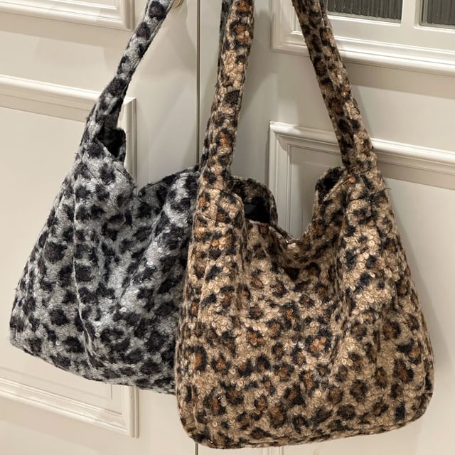 Fluffy Leopard Tote Bag SpreePicky