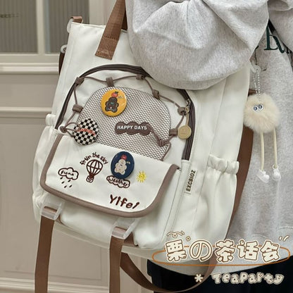 Cartoon Embroidered Tote Bag / Zip Backpack SpreePicky