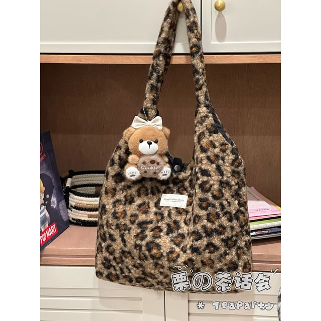 Fluffy Leopard Tote Bag SpreePicky