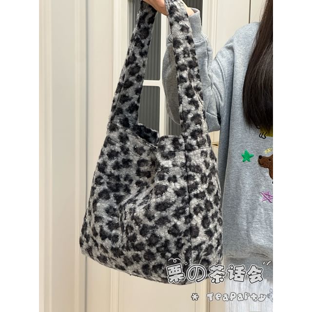 Fluffy Leopard Tote Bag SpreePicky