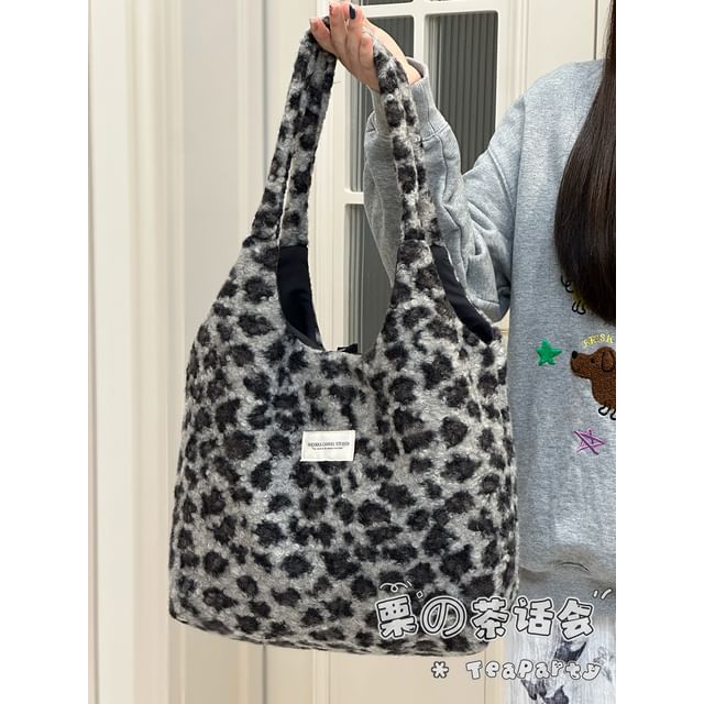 Fluffy Leopard Tote Bag SpreePicky