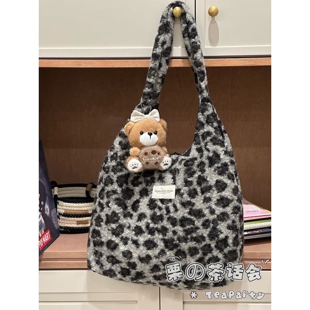 Fluffy Leopard Tote Bag SpreePicky