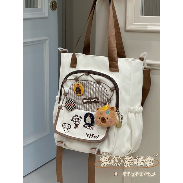 Cartoon Embroidered Tote Bag / Zip Backpack SpreePicky