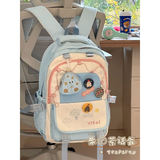 Cartoon Embroidered Tote Bag / Zip Backpack SpreePicky