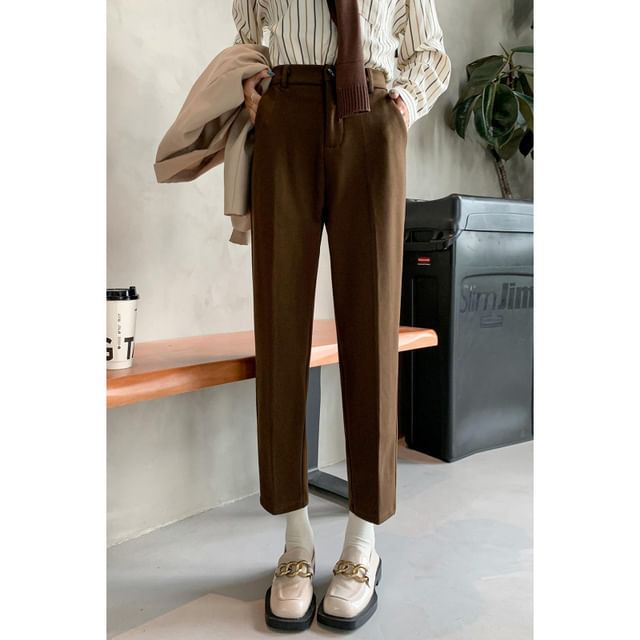 High Waist Plain Tapered Suit Pants SpreePicky