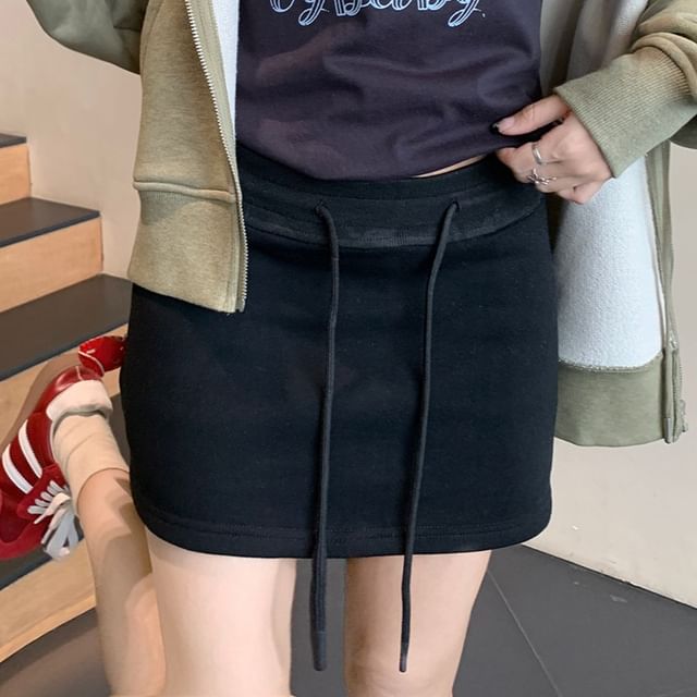 Heart Embroidery Zip-Up Hoodie / Tee / Mini Skirt SpreePicky