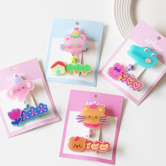 Set of 2: Cartoon Hair Clip SpreePicky