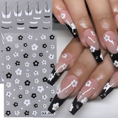 Floral Rhinestone Nail Art Stickers SpreePicky