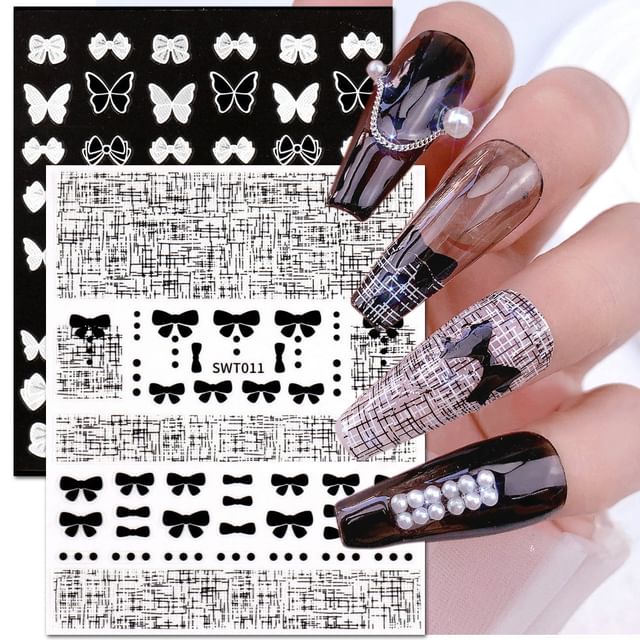 Bow / Floral Nail Art Stickers SpreePicky