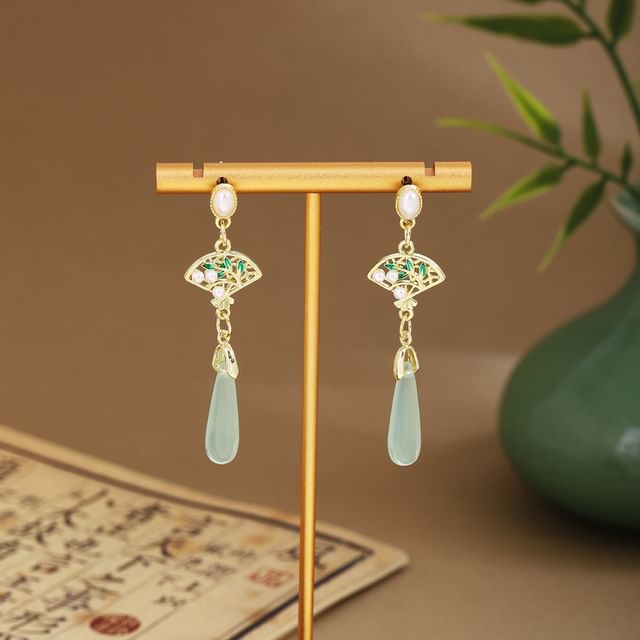 Faux Gemstone Dangle Earring SpreePicky