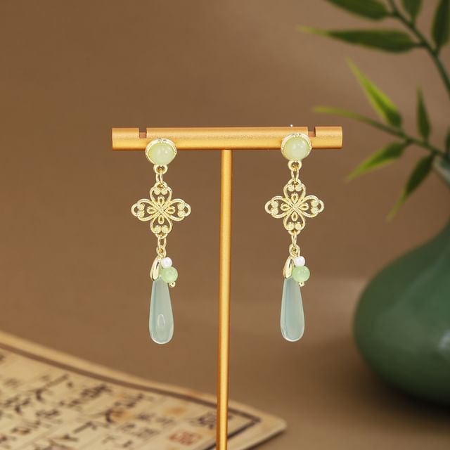 Faux Gemstone Dangle Earring SpreePicky