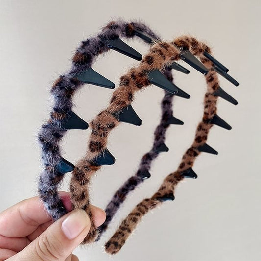 Leopard Print Chenille Headband SpreePicky