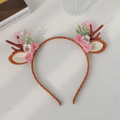 Christmas Deer Horn Party Headband SpreePicky