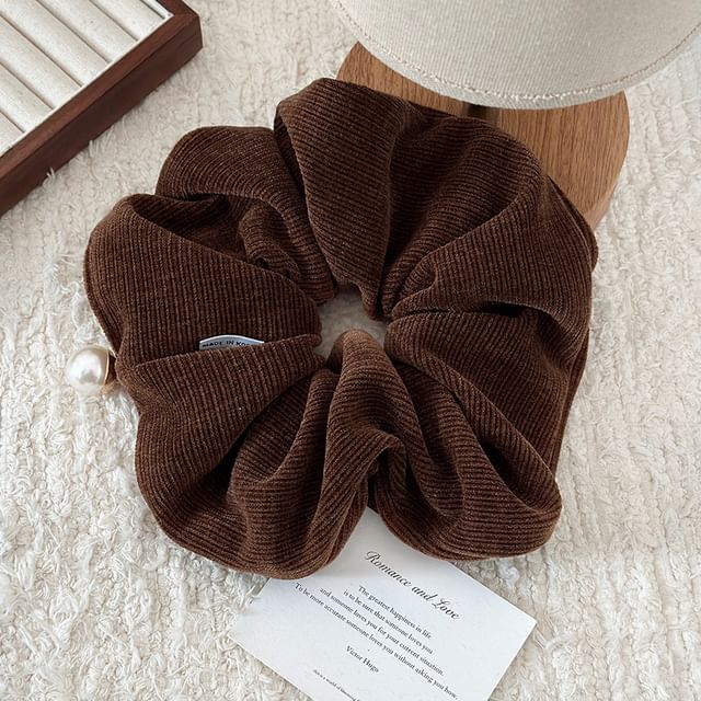 Plain Corduroy Scrunchie SpreePicky