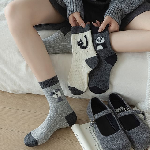 Cartoon Animal Patterned Short Socks SpreePicky