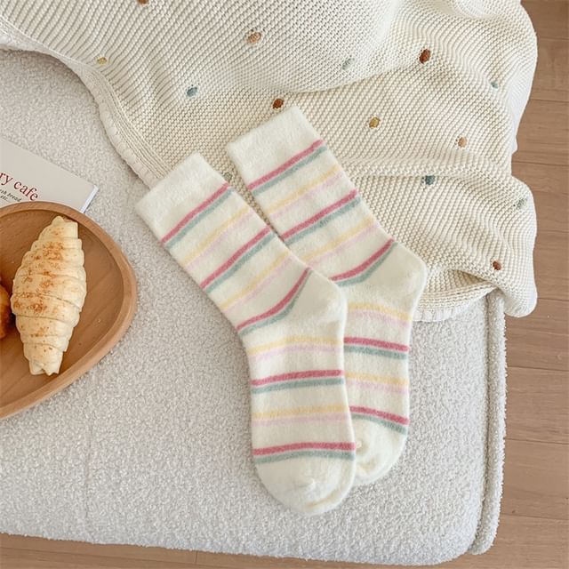 Patterned Fleece Short Socks SpreePicky