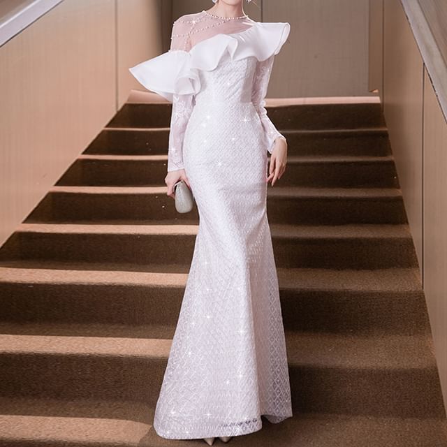 Plain Ruffle Gown (Various Mermaid Designs) Evening FashionChic