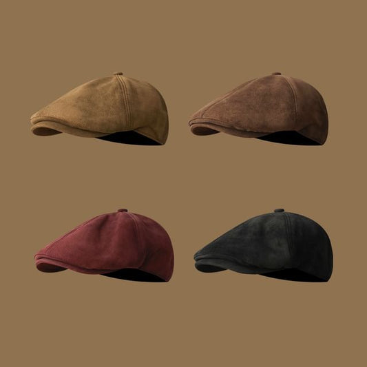 Suede Newsboy Cap SpreePicky