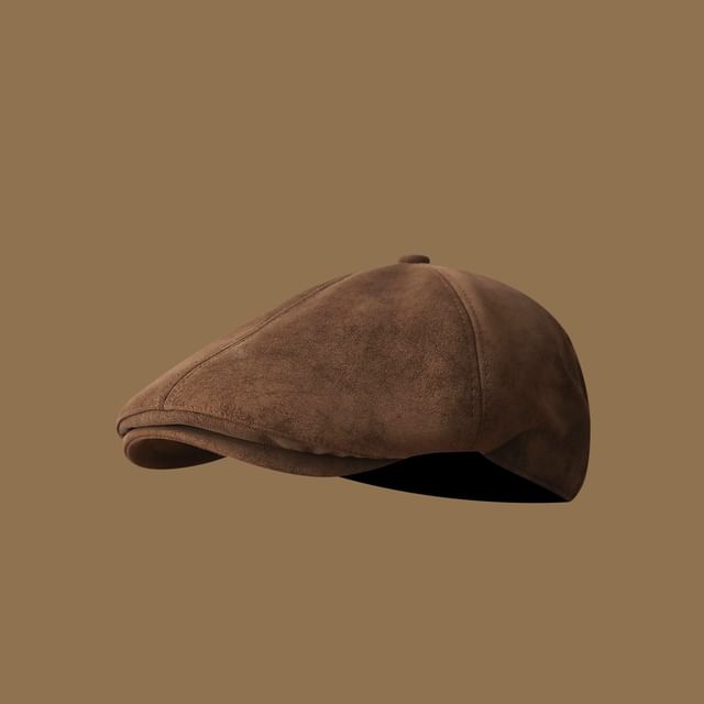 Suede Newsboy Cap SpreePicky