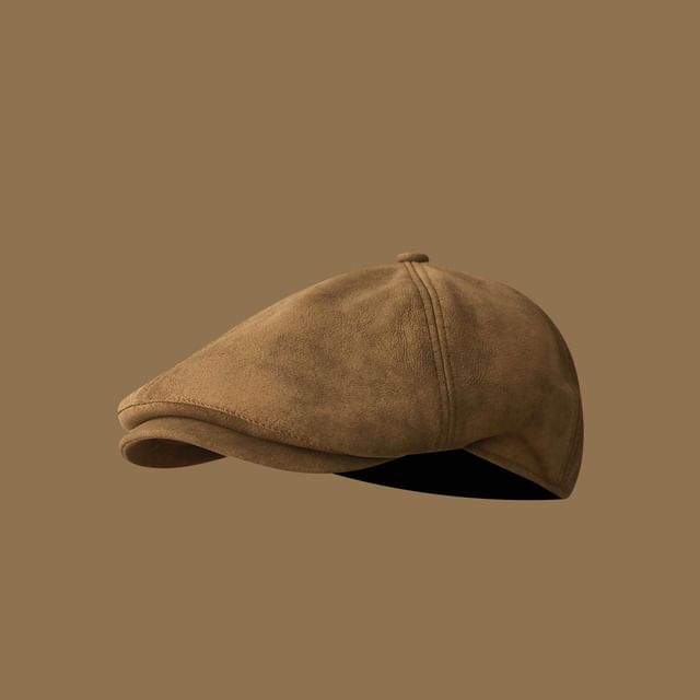 Suede Newsboy Cap SpreePicky