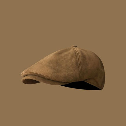 Suede Newsboy Cap SpreePicky