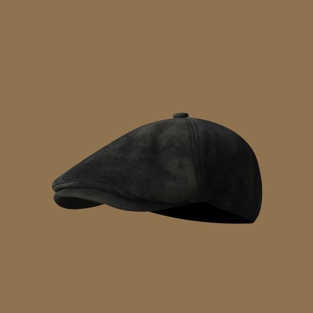 Suede Newsboy Cap SpreePicky