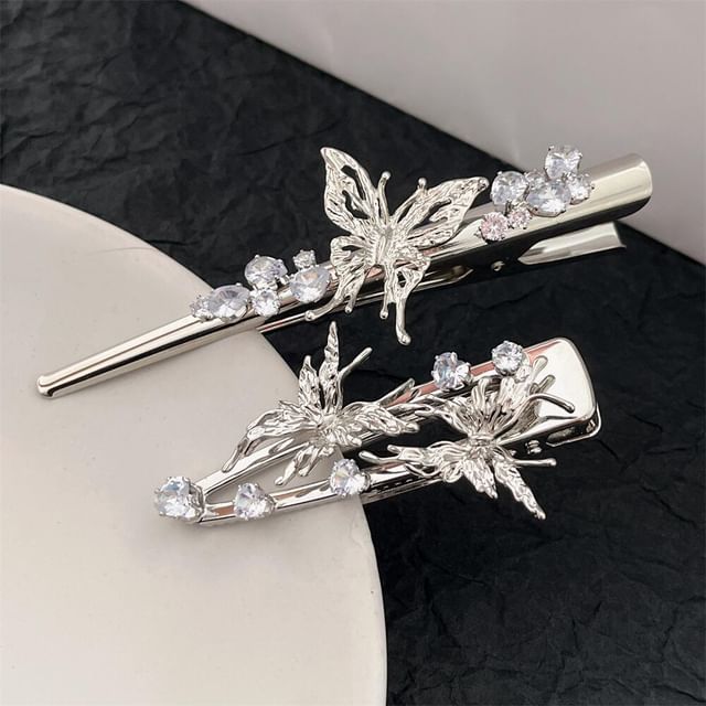 Butterfly Rhinestone Alloy Hair Clip (Various Designs) SpreePicky