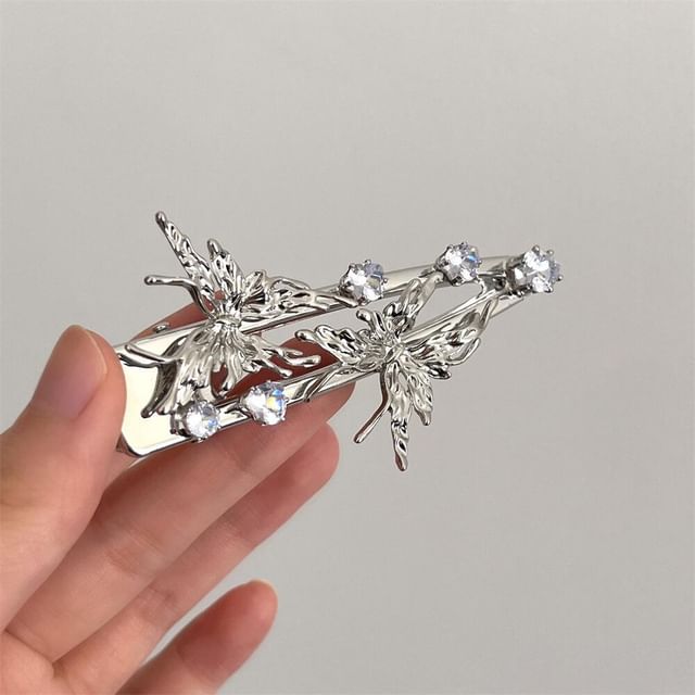 Butterfly Rhinestone Alloy Hair Clip (Various Designs) SpreePicky