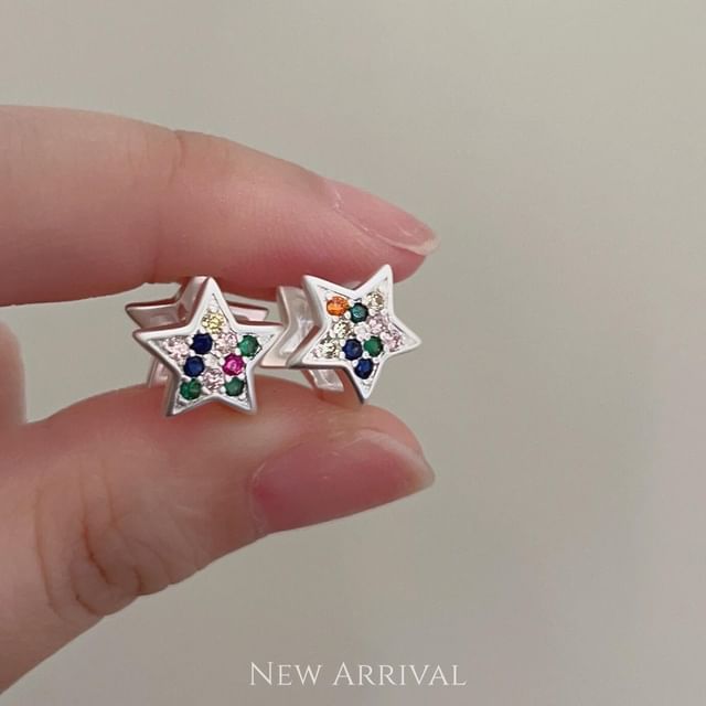 Star Rhinestone Earrings SpreePicky