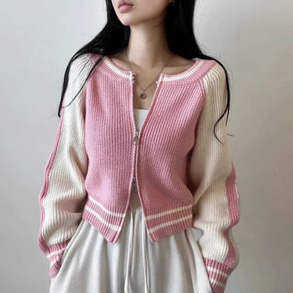 Two Tone Zip Cardigan SpreePicky