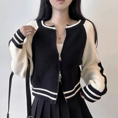 Two Tone Zip Cardigan SpreePicky