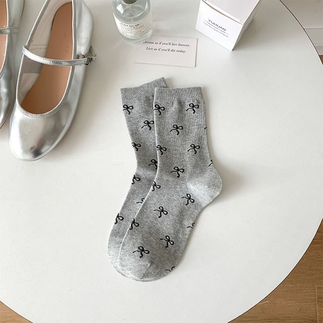 Bow Patterned Socks SpreePicky