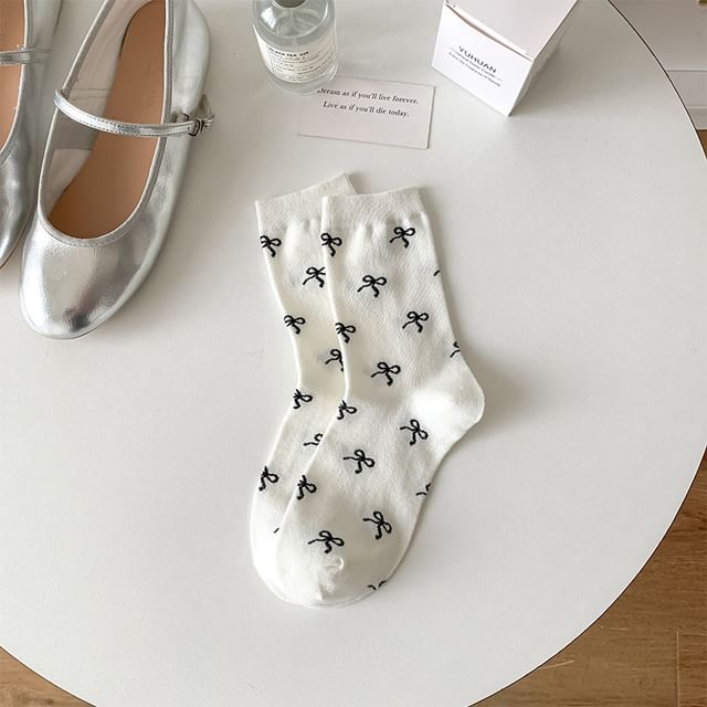 Bow Patterned Socks SpreePicky