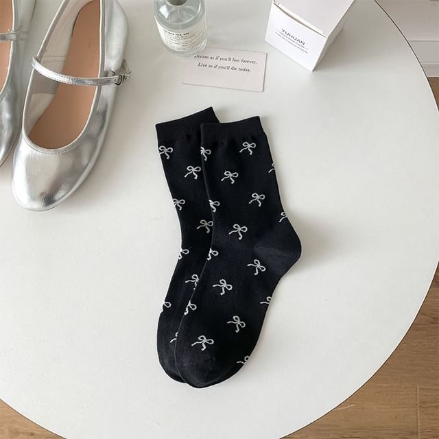 Bow Patterned Socks SpreePicky